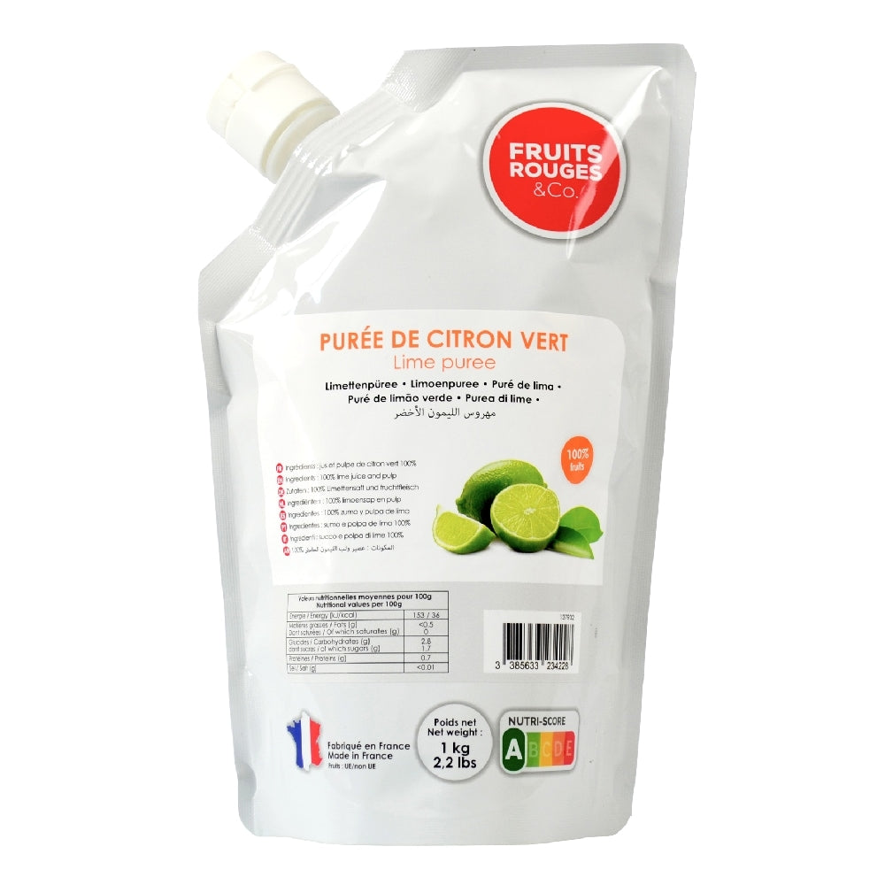 Lime fruktpuré 1kg - Fruits Rouges & Co