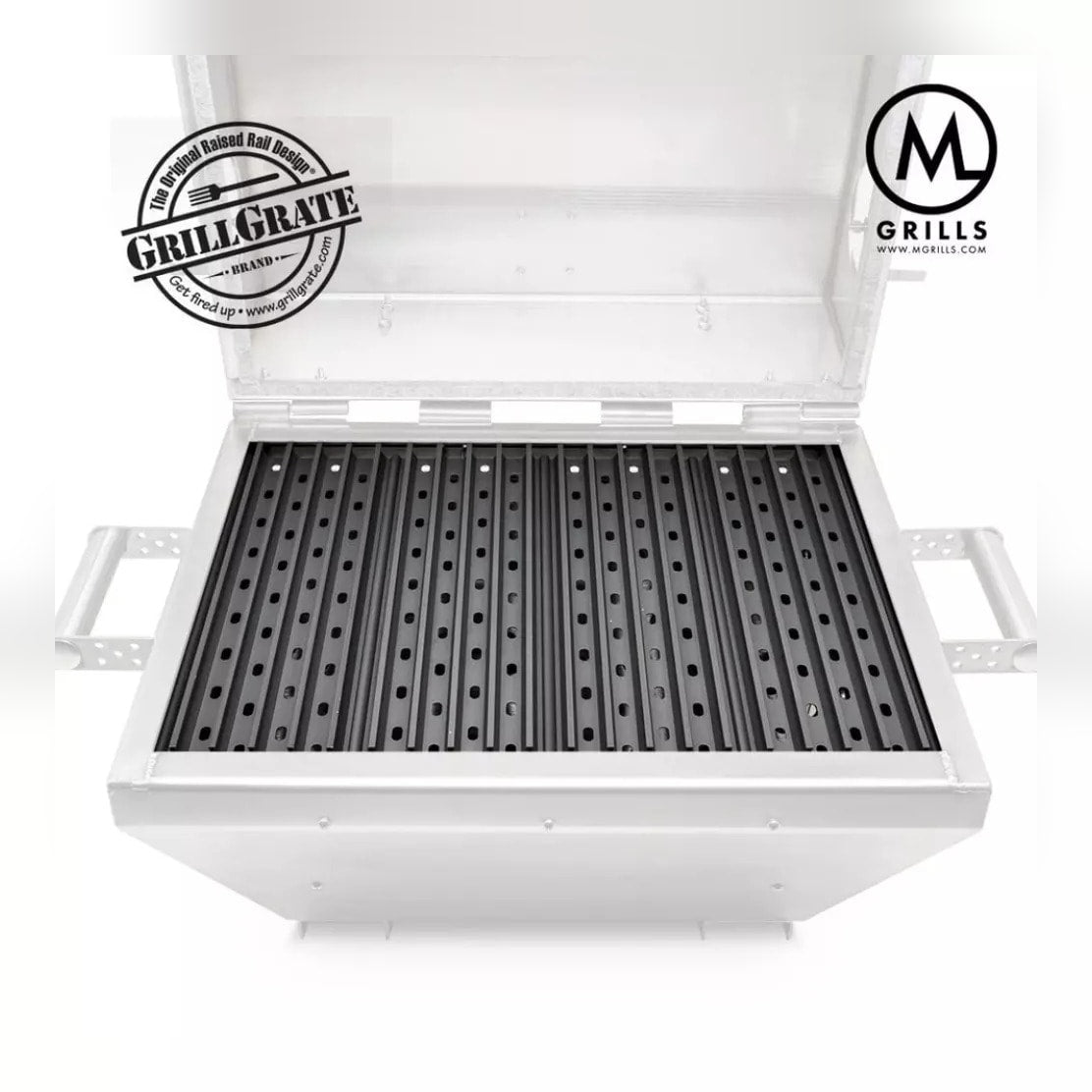 GrillGrate-paneler monterade i M-Grills M16 kolgrill