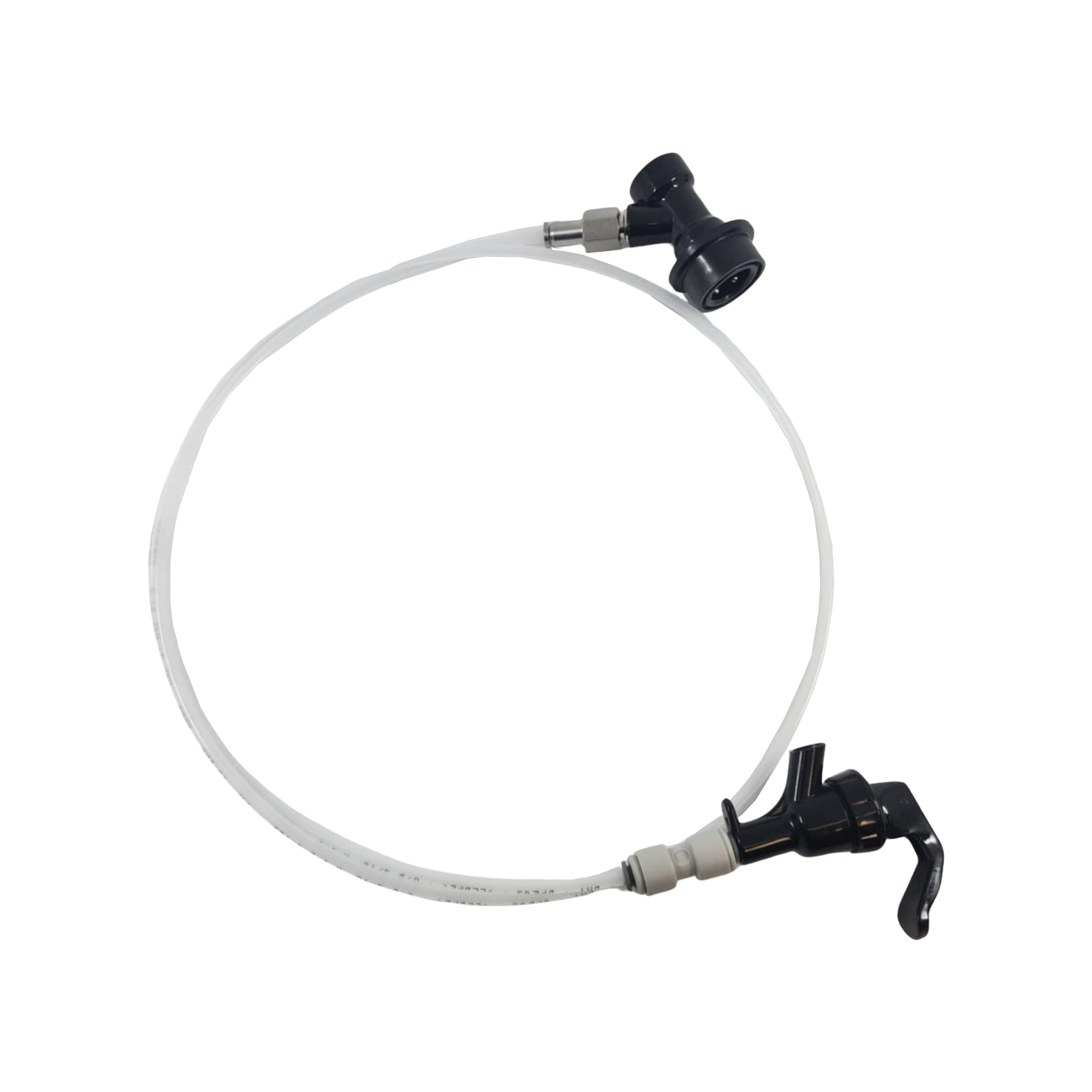 Ølslangesett med skumdempende slange - ball lock
