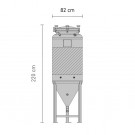 Speidel FD-2.5B-ZKG 625L konisk trykktank rustfritt stål 2.5 bar - komplett (Bestillingsvare) thumbnail