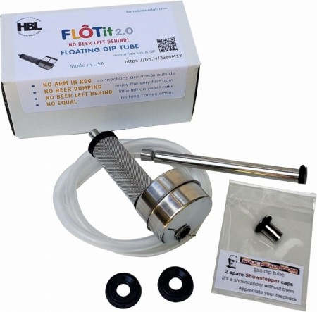 FLOTit 2.0 med Max Headroom Gas Dip Tube - Floating Dip Tube  - Homebrewer LAB