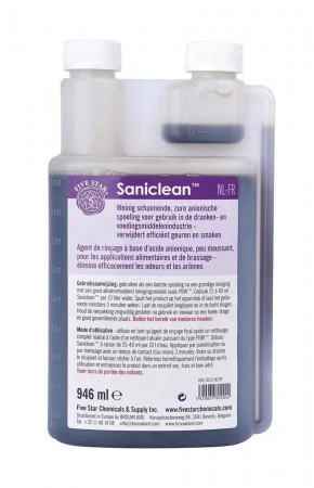 Saniclean 16 oz (4,7dl) lavtskummende desinfeksjonsmiddel