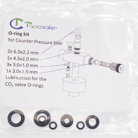 O-ring kit for Tapcooler Mottrykksfyller