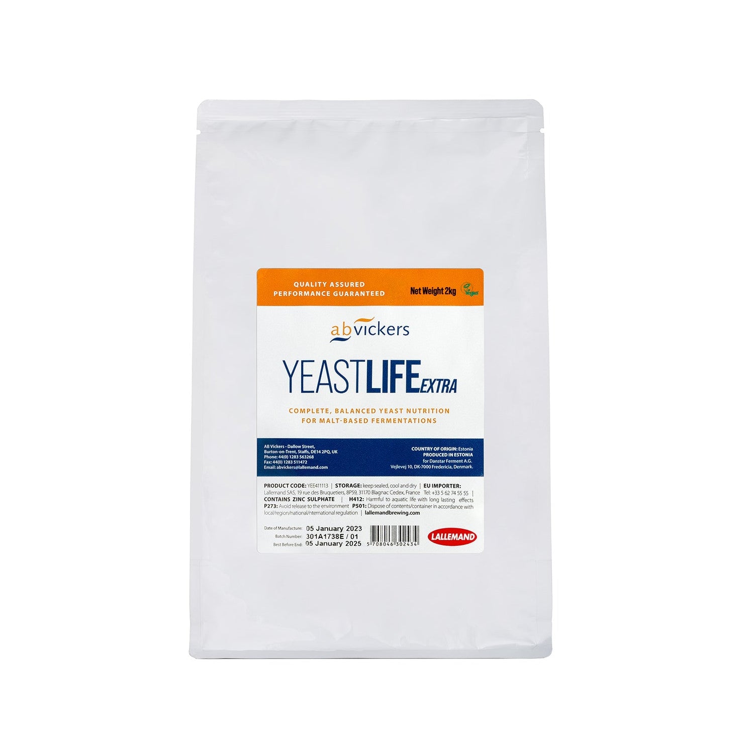 Yeastlife Extra 2kg gjærnæring - Lallemand