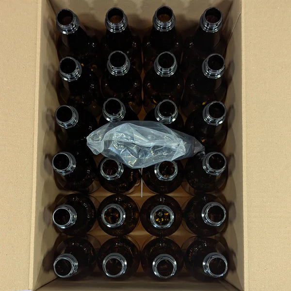 Handcraft Supplies 500ml ølflasker av PET plast & skrukorker - eske med 24 stk