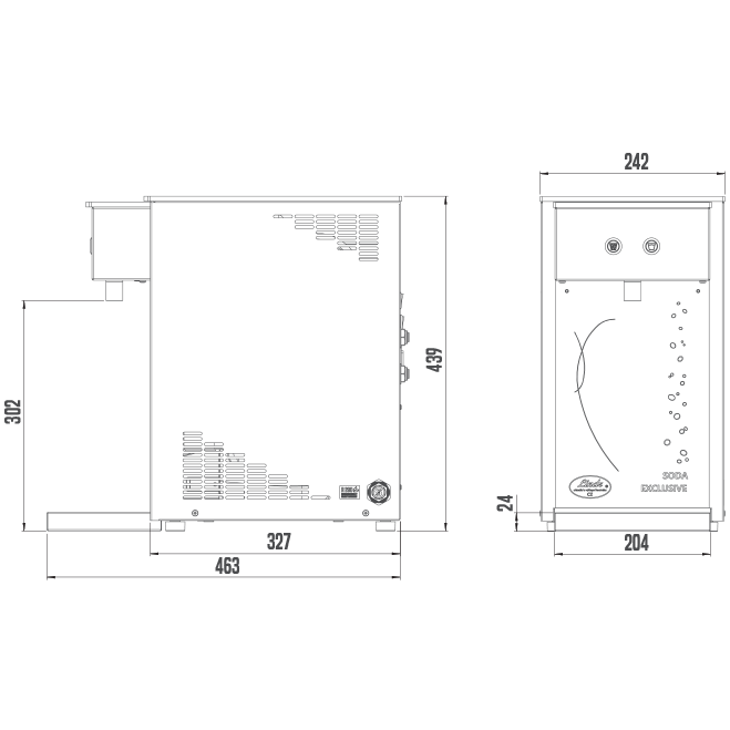 Lindr Soda Exclusive NEW Green Line - Vanndispenser med kullsyre