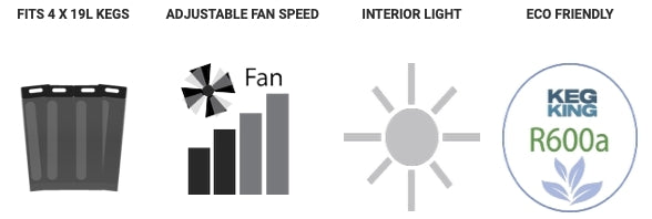 FasTap Edition KegMaster Series XL Kegerator - Tre tappekraner - Keg King