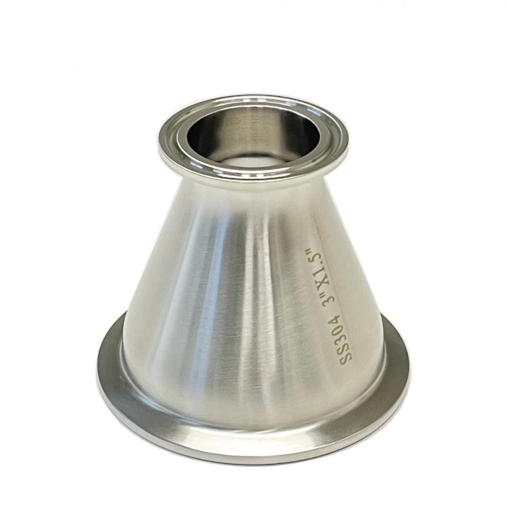 Overgang fra 3"Tri-Clamp til 1,5" Tri-Clamp - 7,5cm