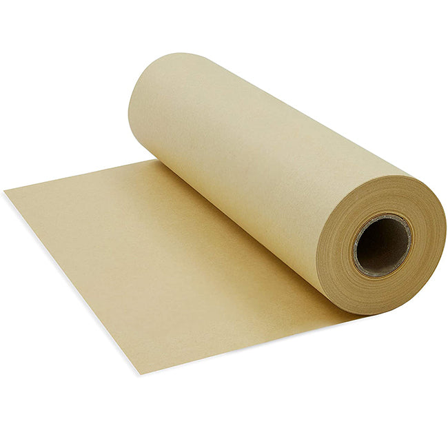 En delvis utrullet rull med BBQ Butcher Paper 5,3 m vises på en hvit bakgrunn.