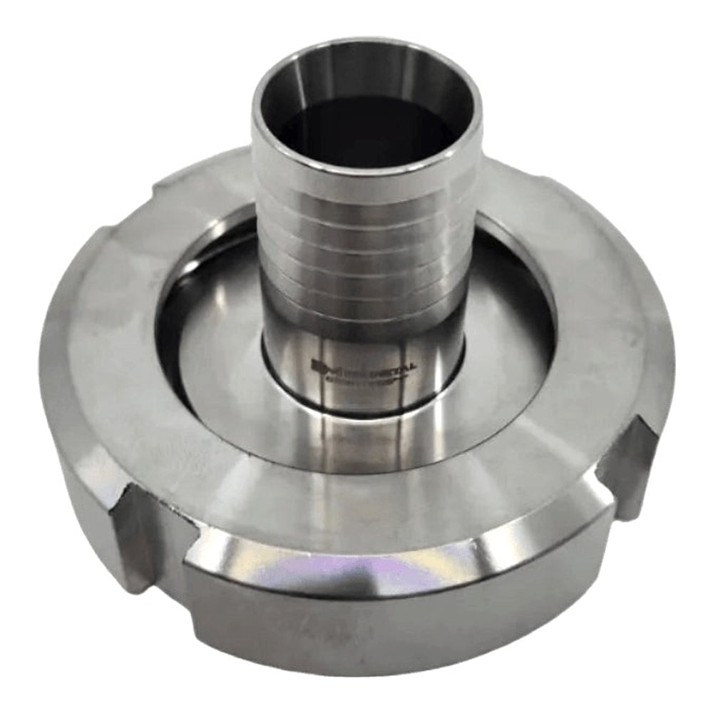 DN40 hunn DIN 11851 til 25 mm slangenippel i rustfritt stål