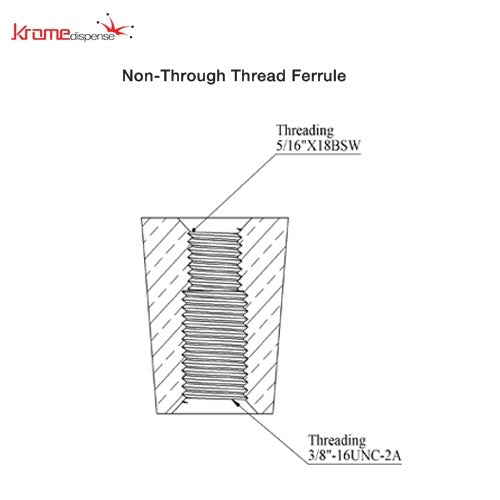 Chrome tap handle ferrule golden - hylse til tappekran, komplett med bolt