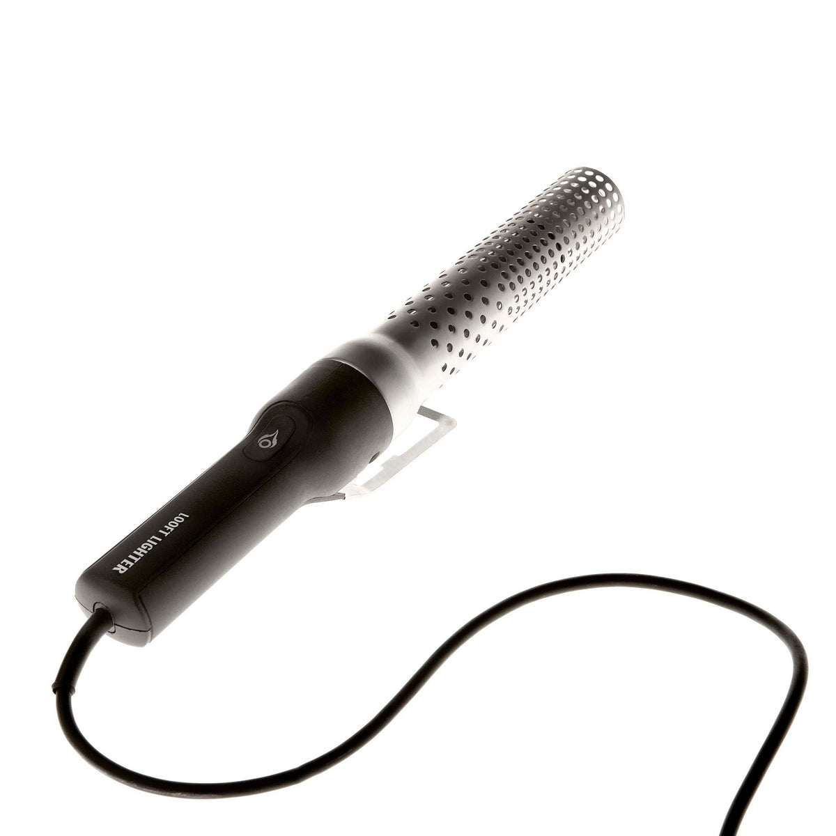 Looftlighter Classic sett fra siden, med strømledning og stativ