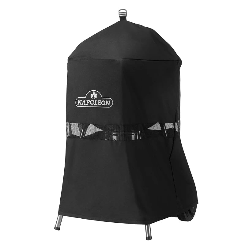 Napoleon trekk til PRO22 kullgrill med ben gir pålitelig, vannavstøtende beskyttelse. Trekket er elegant tilpasset rund grill med korte ben og har synlig mesh-ventilasjon for optimal lufting.